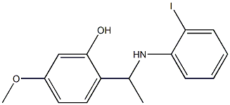 2-{1-[(2-iodophenyl)amino]ethyl}-5-methoxyphenol 结构式