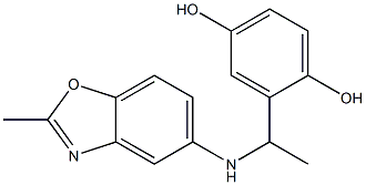 2-{1-[(2-methyl-1,3-benzoxazol-5-yl)amino]ethyl}benzene-1,4-diol 结构式