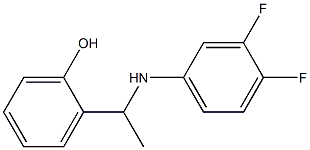 2-{1-[(3,4-difluorophenyl)amino]ethyl}phenol 结构式