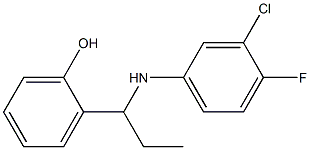 2-{1-[(3-chloro-4-fluorophenyl)amino]propyl}phenol 结构式