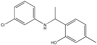 2-{1-[(3-chlorophenyl)amino]ethyl}-5-methylphenol 结构式