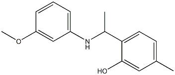 2-{1-[(3-methoxyphenyl)amino]ethyl}-5-methylphenol 结构式