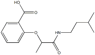 2-{1-[(3-methylbutyl)carbamoyl]ethoxy}benzoic acid 结构式