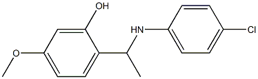 2-{1-[(4-chlorophenyl)amino]ethyl}-5-methoxyphenol 结构式