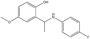 2-{1-[(4-fluorophenyl)amino]ethyl}-4-methoxyphenol 结构式