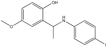 2-{1-[(4-iodophenyl)amino]ethyl}-4-methoxyphenol 结构式