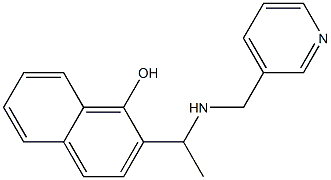 2-{1-[(pyridin-3-ylmethyl)amino]ethyl}naphthalen-1-ol 结构式