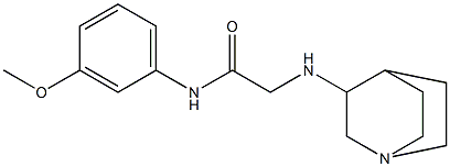 2-{1-azabicyclo[2.2.2]octan-3-ylamino}-N-(3-methoxyphenyl)acetamide 结构式