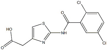 2-{2-[(2,5-dichlorobenzene)amido]-1,3-thiazol-4-yl}acetic acid 结构式