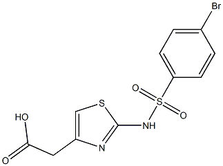 2-{2-[(4-bromobenzene)sulfonamido]-1,3-thiazol-4-yl}acetic acid 结构式