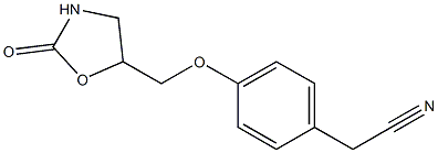 2-{4-[(2-oxo-1,3-oxazolidin-5-yl)methoxy]phenyl}acetonitrile 结构式