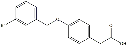 2-{4-[(3-bromophenyl)methoxy]phenyl}acetic acid 结构式