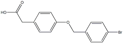 2-{4-[(4-bromophenyl)methoxy]phenyl}acetic acid 结构式