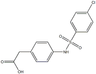 2-{4-[(4-chlorobenzene)sulfonamido]phenyl}acetic acid 结构式