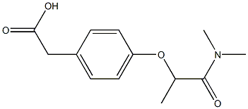 2-{4-[1-(dimethylcarbamoyl)ethoxy]phenyl}acetic acid 结构式