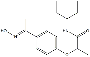 2-{4-[1-(hydroxyimino)ethyl]phenoxy}-N-(pentan-3-yl)propanamide 结构式