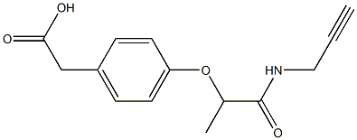 2-{4-[1-(prop-2-yn-1-ylcarbamoyl)ethoxy]phenyl}acetic acid 结构式