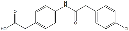 2-{4-[2-(4-chlorophenyl)acetamido]phenyl}acetic acid 结构式