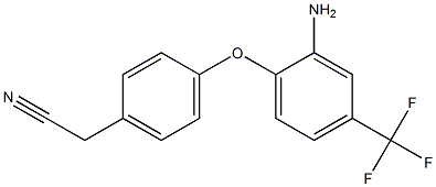 2-{4-[2-amino-4-(trifluoromethyl)phenoxy]phenyl}acetonitrile 结构式