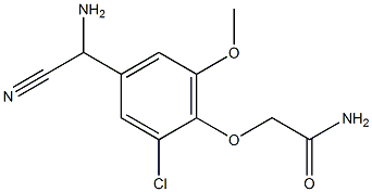 2-{4-[amino(cyano)methyl]-2-chloro-6-methoxyphenoxy}acetamide 结构式