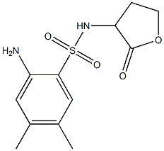 2-amino-4,5-dimethyl-N-(2-oxooxolan-3-yl)benzene-1-sulfonamide 结构式