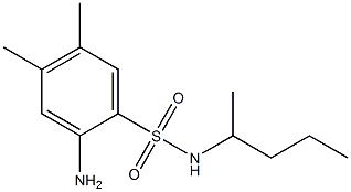 2-amino-4,5-dimethyl-N-(pentan-2-yl)benzene-1-sulfonamide 结构式