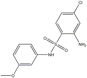 2-amino-4-chloro-N-(3-methoxyphenyl)benzene-1-sulfonamide 结构式