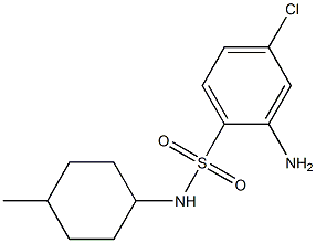 2-amino-4-chloro-N-(4-methylcyclohexyl)benzene-1-sulfonamide 结构式