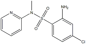 2-amino-4-chloro-N-methyl-N-(pyridin-2-yl)benzene-1-sulfonamide 结构式