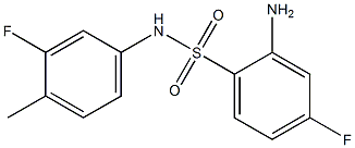 2-amino-4-fluoro-N-(3-fluoro-4-methylphenyl)benzene-1-sulfonamide 结构式