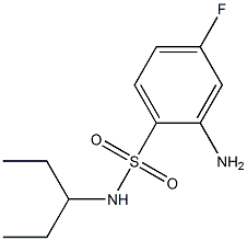 2-amino-4-fluoro-N-(pentan-3-yl)benzene-1-sulfonamide 结构式