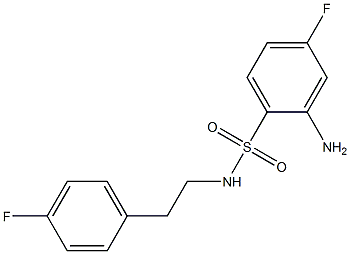 2-amino-4-fluoro-N-[2-(4-fluorophenyl)ethyl]benzene-1-sulfonamide 结构式