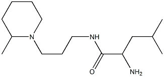 2-amino-4-methyl-N-[3-(2-methylpiperidin-1-yl)propyl]pentanamide 结构式