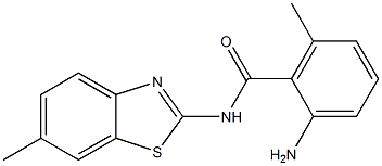 2-amino-6-methyl-N-(6-methyl-1,3-benzothiazol-2-yl)benzamide 结构式