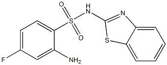 2-amino-N-(1,3-benzothiazol-2-yl)-4-fluorobenzene-1-sulfonamide 结构式