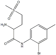 2-amino-N-(2-bromo-4-methylphenyl)-4-(methylsulfonyl)butanamide 结构式