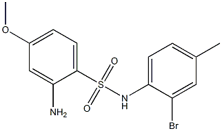 2-amino-N-(2-bromo-4-methylphenyl)-4-methoxybenzene-1-sulfonamide 结构式