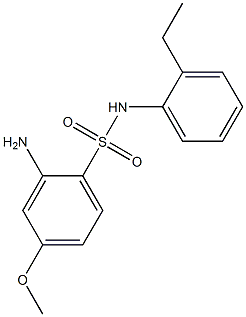 2-amino-N-(2-ethylphenyl)-4-methoxybenzene-1-sulfonamide 结构式