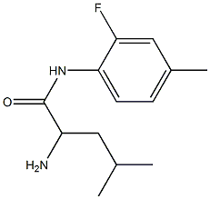 2-amino-N-(2-fluoro-4-methylphenyl)-4-methylpentanamide 结构式