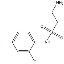 2-amino-N-(2-fluoro-4-methylphenyl)ethane-1-sulfonamide 结构式