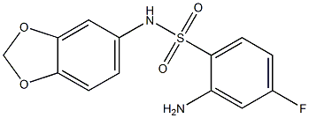 2-amino-N-(2H-1,3-benzodioxol-5-yl)-4-fluorobenzene-1-sulfonamide 结构式