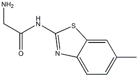 2-amino-N-(6-methyl-1,3-benzothiazol-2-yl)acetamide 结构式