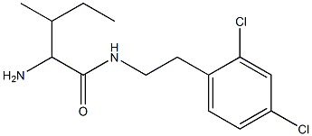 2-amino-N-[2-(2,4-dichlorophenyl)ethyl]-3-methylpentanamide 结构式