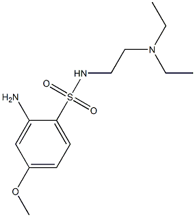 2-amino-N-[2-(diethylamino)ethyl]-4-methoxybenzene-1-sulfonamide 结构式