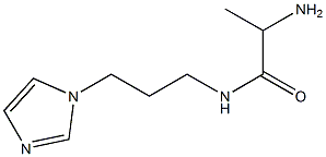 2-amino-N-[3-(1H-imidazol-1-yl)propyl]propanamide 结构式
