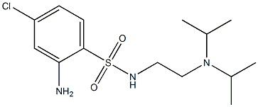 2-amino-N-{2-[bis(propan-2-yl)amino]ethyl}-4-chlorobenzene-1-sulfonamide 结构式