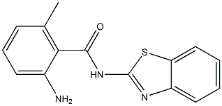 2-amino-N-1,3-benzothiazol-2-yl-6-methylbenzamide 结构式