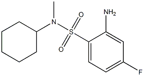 2-amino-N-cyclohexyl-4-fluoro-N-methylbenzene-1-sulfonamide 结构式