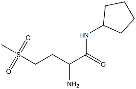 2-amino-N-cyclopentyl-4-(methylsulfonyl)butanamide 结构式