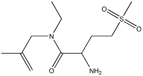 2-amino-N-ethyl-N-(2-methylprop-2-enyl)-4-(methylsulfonyl)butanamide 结构式